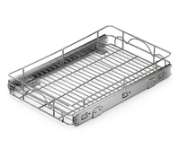 Étagère de rangement coulissante en métal chromé de qualité supérieure, organisateur d'épices moderne et robuste, design multifonctionnel, type à insertion par boulons