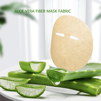 Masque facial jetable en tissu non tissé 100% fibre d'aloe vera, masque en feuille d'aloe vera personnalisé, soin de la peau naturel