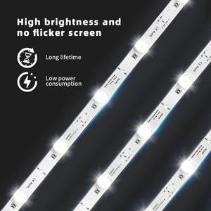 ไฟ LED ความสว่างสูง ไม่กระพริบ สำหรับทีวี 12V ไฟแบ็คไลท์ LED 24V ไฟ LED แบบแถบ COB 240 LED ไฟแบบแถบแข็งสำหรับทีวี - Product Image 2