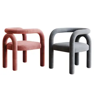 2024 Modern Minimal Fabric Flanell Stuhl für Beauty Living Room