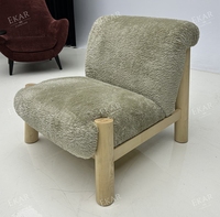 Fauteuil lounge architectural EKAR Bastion, fauteuil d'appoint moderne en tissu pour la maison, le bureau et le salon