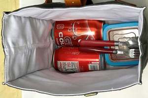 Sac à déjeuner élégant en toile cirée, fait à la main, écologique, doublure en coton isolante, résistant à l'eau, avec poignée personnalisée, cadeau - Product Image 4