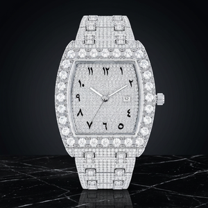 Montre de luxe pour garçons, en acier inoxydable, rectangulaire, analogique, à quartz, avec bracelet - Product Image 3