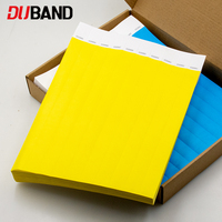 Bracelets Tyvek bleus jetables, imperméables, résistants aux déchirures, pour contrôle d'accès, avec impression numérique et numéros de série personnalisés