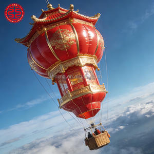 <span class=keywords><strong>Ballon</strong></span> à air chaud <span class=keywords><strong>gonflable</strong></span> 4 places en tissu <span class=keywords><strong>avec</strong></span> supports métalliques, décoration de Noël - Product Image 5