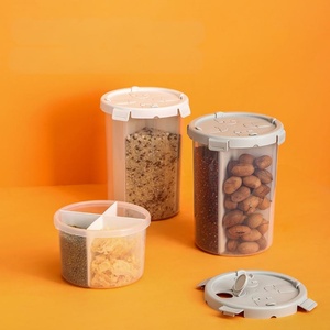 <b>Kitchen</b> Sealed Food Storage Can Four Compartments Grain Storage Container Airtight Clear Pantry Organizer Rice Cereal Dispenser - Product Image 6