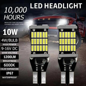 2 uds T15 W16W LED 921 912 Super brillante 45 SMD 4014 LED Canbus sin ERROR coche respaldo parada reserva luz freno lámpara blanca 12V - Product Image 4