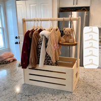 Panier de rangement en bois personnalisé pour bébé avec poignée, idéal pour la naissance, cadeau pour nouveau-né garçon ou fille