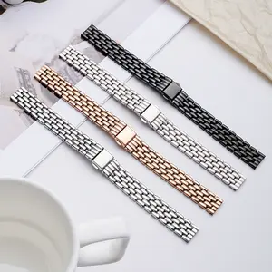 Correa de Reloj de Lujo de Acero Inoxidable con Cinco Eslabones, Cierre Plegable, Correa de Repuesto de Metal Compatible con <span class=keywords><strong>Apple</strong></span> <span class=keywords><strong>Watch</strong></span> Series 11 Ultra - Product Image 2