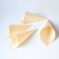 Eco-friendly Birch Cone Compostable Packaging Suitable for Deli Foods, Popcorn, and Nut Snacks