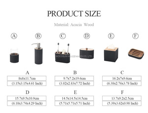 Woodsun Toothbrush Rack <strong>Bathroom</strong> Accessory Set With Soap Box Lotion Dispenser Kit <strong>Bathroom</strong> Set - Product Image 5
