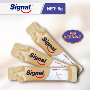 <span class=keywords><strong>Signal</strong></span> <span class=keywords><strong>Dentifrice</strong></span> Sachet 5g - Vente en gros Personnalisé Blanchissant Voyage Hôtel Protection Contre les Caries Fluorure Éco Unilever - Product Image 1