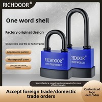 Cadenas Pujiang Chaohang étanche antivol pour porte extérieure, boîtier en fer, cylindre en laiton, cadenas domestique à anse longue ou courte