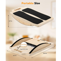 Planche d'équilibre et de stretching 2-en-1 en bois, inclinable à 4 positions, pour mollets et genoux – Meilleure vente