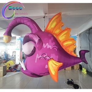 Decoración de Acuario, modelo Animal de dibujos animados inflable, pez rape inflable de mar profundo - Product Image 2