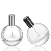 Flacon de parfum sphérique en verre avec bouchon à bille magnétique, de 30 ml à 100 ml, pour échantillonnage de parfums de luxe et emballage de présentation haut de gamme