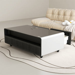 Sofá cama inteligente para sala de estar, mesa inteligente, carga inalámbrica USB, luz led de vidrio templado, reproductor de música, mesa de centro - Product Image 6