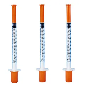 Wegwerp Insulinespuit Met Ultrafijne Naald Nieuwe Lijst Wegwerp 0.3Ml 0.5Ml Gebruik Insulinespuiten 0.5Ml Met Kluis