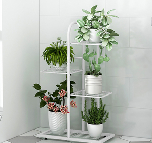 Support à plantes minimaliste moderne pour salon, support à fleurs en fer forgé à plusieurs niveaux, étagère de balcon - Product Image 5