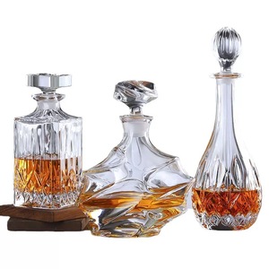 Carafe à whisky vintage en verre <span class=keywords><strong>cristal</strong></span> avec couvercle et distributeur pour whisky, brandy, vodka, bourbon - Product Image 1