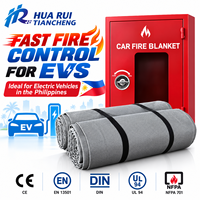 Couverture anti-feu pour véhicule 6x8m en fibre de verre enduite de silicone DIN EN13501, armoire en acier au carbone, vente en gros pour les terminaux portuaires des Philippines