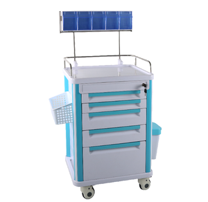ICUおよび緊急治療室用の病院用家具イージームービングモバイルメディカルカートABS麻酔トロリー - Product Image 1