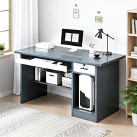 Bureau d'ordinateur simple avec tiroir verrouillable, bureau d'étude pour étudiant à domicile avec espace d'écriture confortable pour chambre ou bureau à domicile