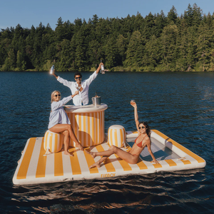 Isla Flotante <span class=keywords><strong>Gigante</strong></span> Cabana DWF de PVC, Sofá Inflable, Plataforma Flotante para Bar Acuático, Muelle Inflable con Toldo - Product Image 3