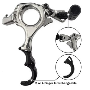 Disparador de Flechas de Alta Calidad, Placa Metálica de Latón, Dispensador de <span class=keywords><strong>3</strong></span> o 4 Dedos Intercambiables, Accesorio Práctico para Tiro con Arco - Product Image 2