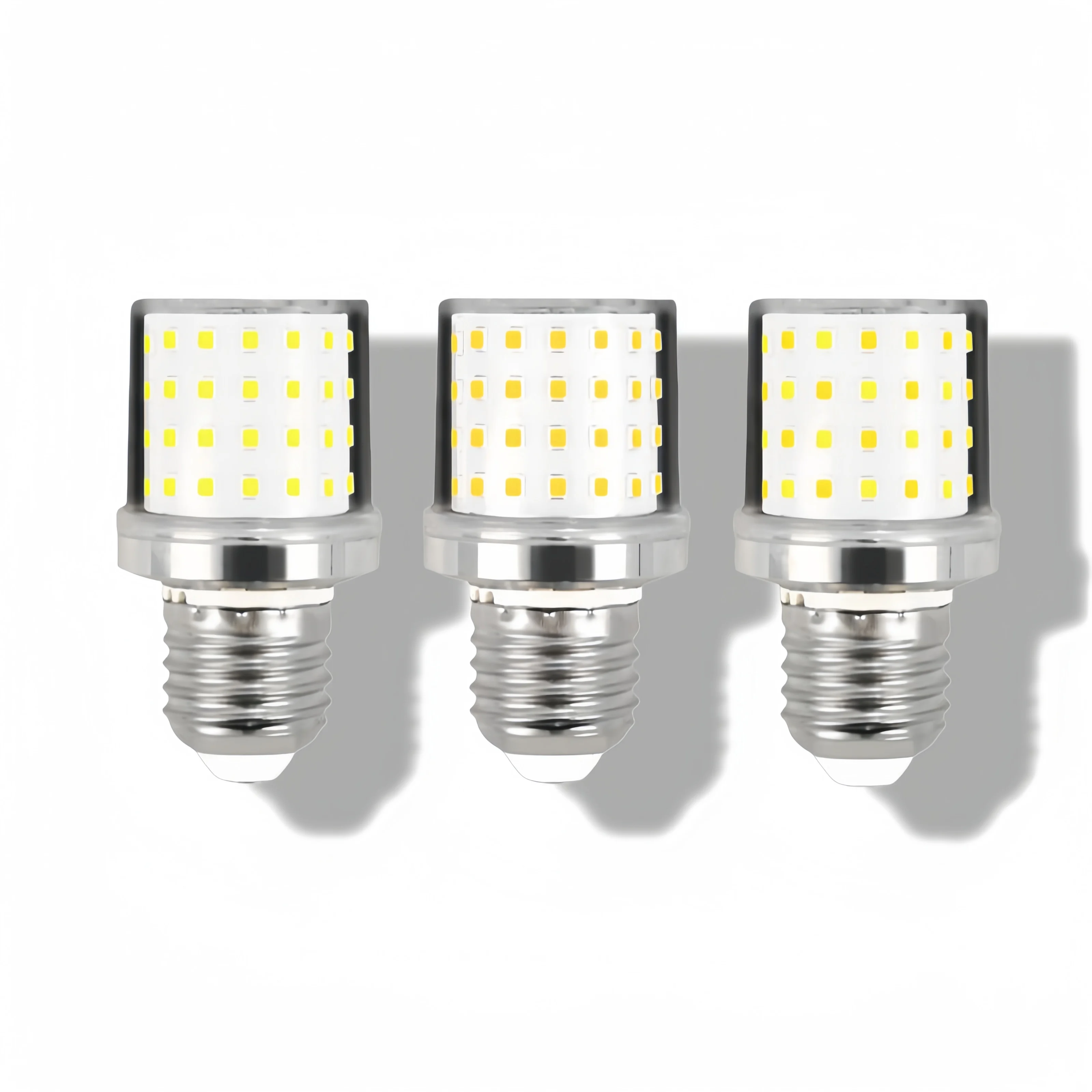 16W Energy Saving Transparent LED Bulb Light Flicker 6500K/4000K/3000K Tricolors E27 Base Type SMD LED Light Foco Corn Bulb