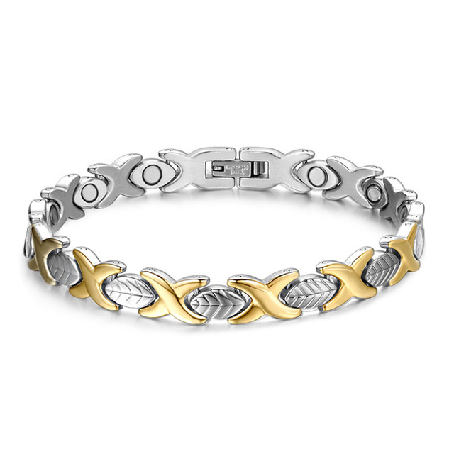 Stainless Steel Therapeutic Magnetic Health Care Bracelet, Bio Energy Bracelet for Unisex
