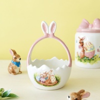 Nouvel ensemble de vaisselle et d'ornements mignons en céramique sous glaçure, série lapin de dessin animé, pour Pâques, pour la maison et le jardin