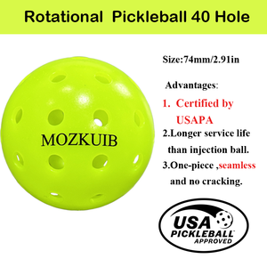 Balles de pickleball MOZKUIB 40/26 trous, balles de pickleball d'extérieur, approuvées et agréées par l'USAPA pour les tournois professionnels - Product Image 1