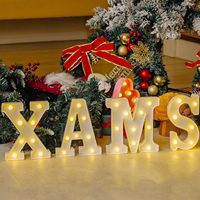 Lumières de lettres de chapiteau à LED Blanc chaud et blanc froid Lettres d'alphabet lumineuses pour mariage Bar Veilleuse Décoration d'anniversaire