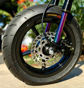 Bộ mâm xe Supermoto 12 inch màu đen mới, tương thích với Tuttio/Yozma/Razor/EM5, vỏ thay thế 110/<span class=keywords><strong>70</strong></span>-12&90/90-12 <span class=keywords><strong>120</strong></span>/<span class=keywords><strong>70</strong></span>-12 - Product Image 2