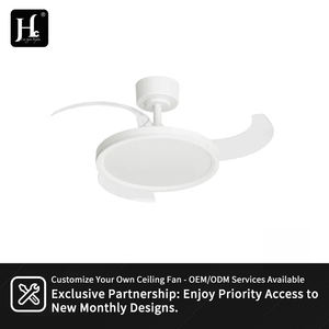 Ventilador de Techo Moderno LED de 6 Velocidades con Control Remoto, Motor DC de Plástico ABS, 110V/220V, Cuerpo de Lámpara de Cristal Acrílico, Ventilador Elegante - Product Image 6