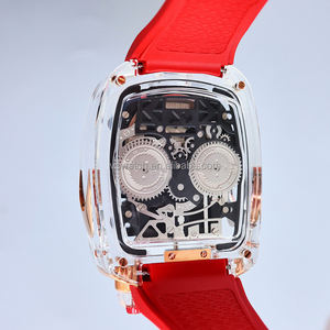 Montres mécaniques de luxe pour hommes Jacob personnalisées transparentes, dernières tendances 2024 - Product Image 4