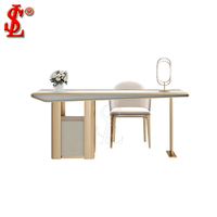 Table de consultation VIP de luxe en bois, mobilier de bijouterie, bureau de direction incurvé, solution d'aménagement de boutique de détail