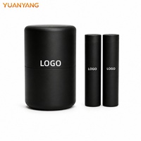 Pots en aluminium personnalisés noir mat pour pommades de salon, crèmes pour la peau et cotons-tiges, avec couvercle à vis, pour produits de soins personnels