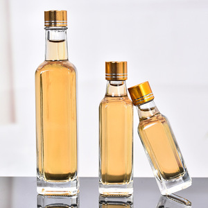 Vinagre de aceite de Colza cuadrado de 100ml, aceite de oliva, aceite de Camelia, ensalada, salsa de Chile, <span class=keywords><strong>licor</strong></span>, salsa picante, botella de cocina de vidrio de vainilla con tapa - Product Image 2