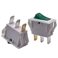 Interrupteur à bascule SPST ON-OFF 16A 250V125VAC 12V24VDC avec lumière verte RL1-511/N-C-2-G/W-P1-G