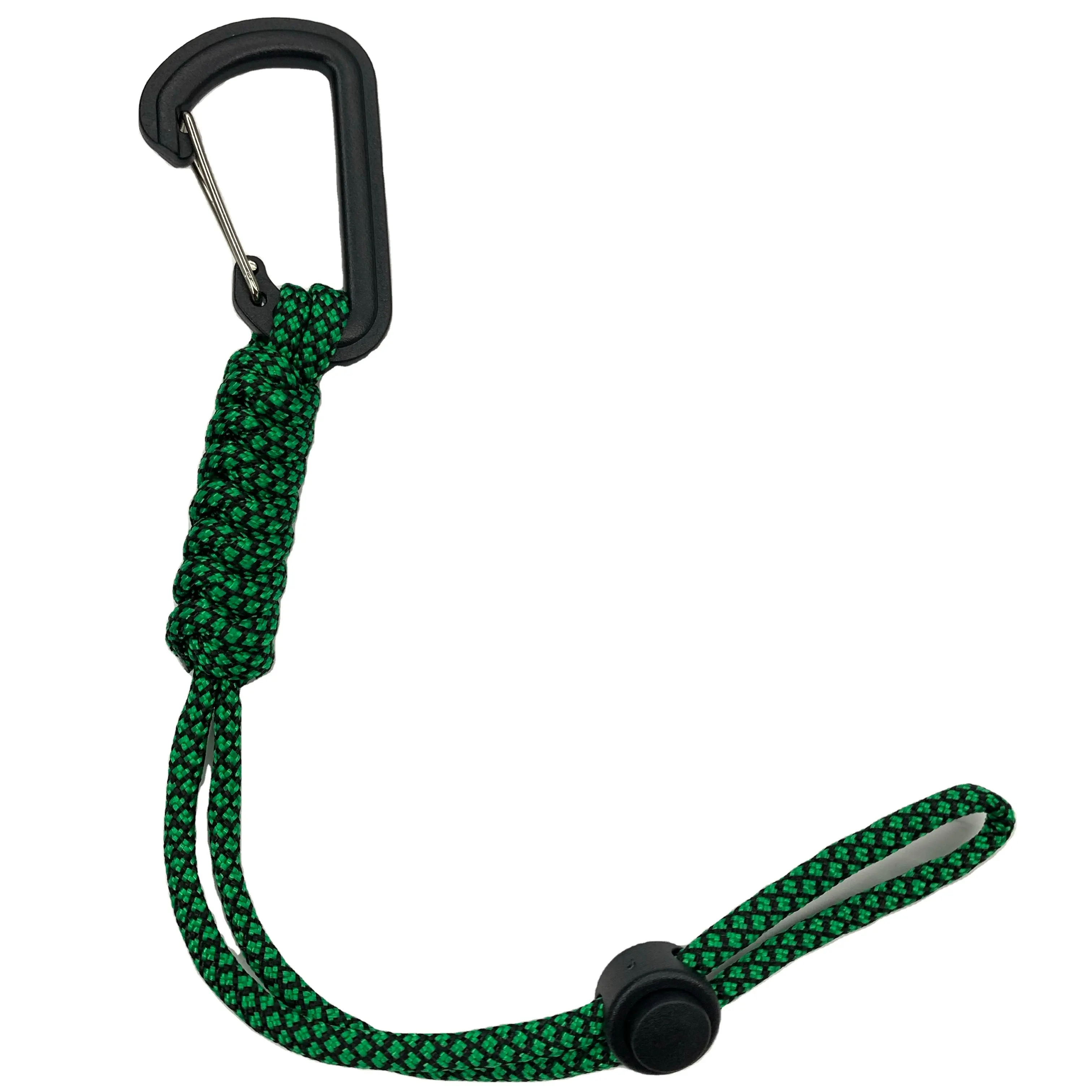 Tali untuk kabel Lanyard dengan gesper plastik gantungan kunci kepang Lanyard untuk ransel Kemah
