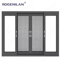 Fenêtres coulissantes Rogenilan étanches pour résidences, double vitrage trempé, cadre en aluminium à rupture de pont thermique