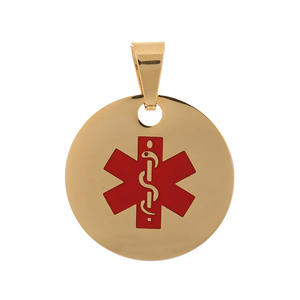 Collar con colgante de acero inoxidable con etiqueta de identificación médica para perro, con grabado personalizado de cadena - Product Image 2