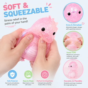 Juguetes de Dinosaurios Simulados al por Mayor, Juguetes Blandos de Maltosa con Purpurina de Dibujos Animados para Aliviar el Estrés, Juguetes de Animales Blandos para Niños y Niñas, Marca KL - Product Image 3