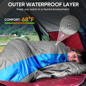Saco de Dormir Impermeable para Exteriores de Alta Calidad 190T, Saco de Dormir para Camping, Cómodo, Ligero y Portátil - Product Image 5