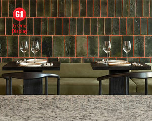 Modern Restaurant Furniture LED Lighting Wood Custom Coffee Bar Counter for Interior Design Service - Product Image 5