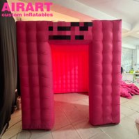Accessoires de photomaton gonflables personnalisés à prix super bas et photomaton rose pour les événements de mariage