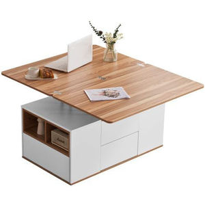 <b>Small</b> apartment Nordic style folding and height-adjustable coffee <b>table</b>, multi-functional floor <b>table</b>, simple living room - Product Image 5