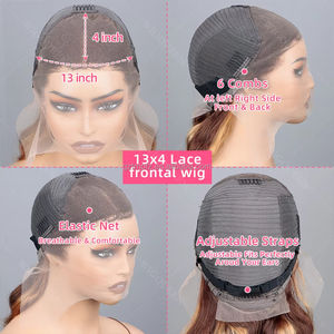 วิกผมลูกไม้ด้านหน้าแบบไล่เฉดสี4/27 30นิ้ววิกผมมนุษย์ไฮไลต์ผมมนุษย์หนา200% 13X6สีบลอนด์ผสมสีน้ำ<span class=keywords><strong>ต</strong></span>าลลูกไม้ด้านหน้า - Product Image 6